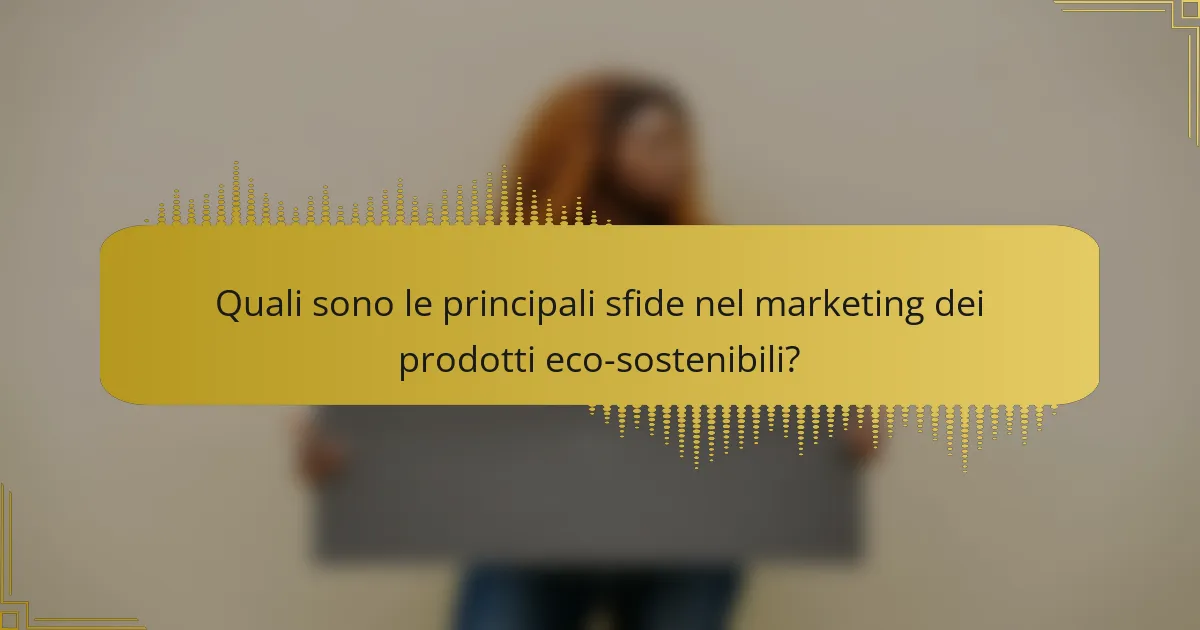 Quali sono le principali sfide nel marketing dei prodotti eco-sostenibili?